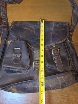 Komal's Passion Leather Saddle Bag Brown Messenger Bag Crossbody Satchel Buckle