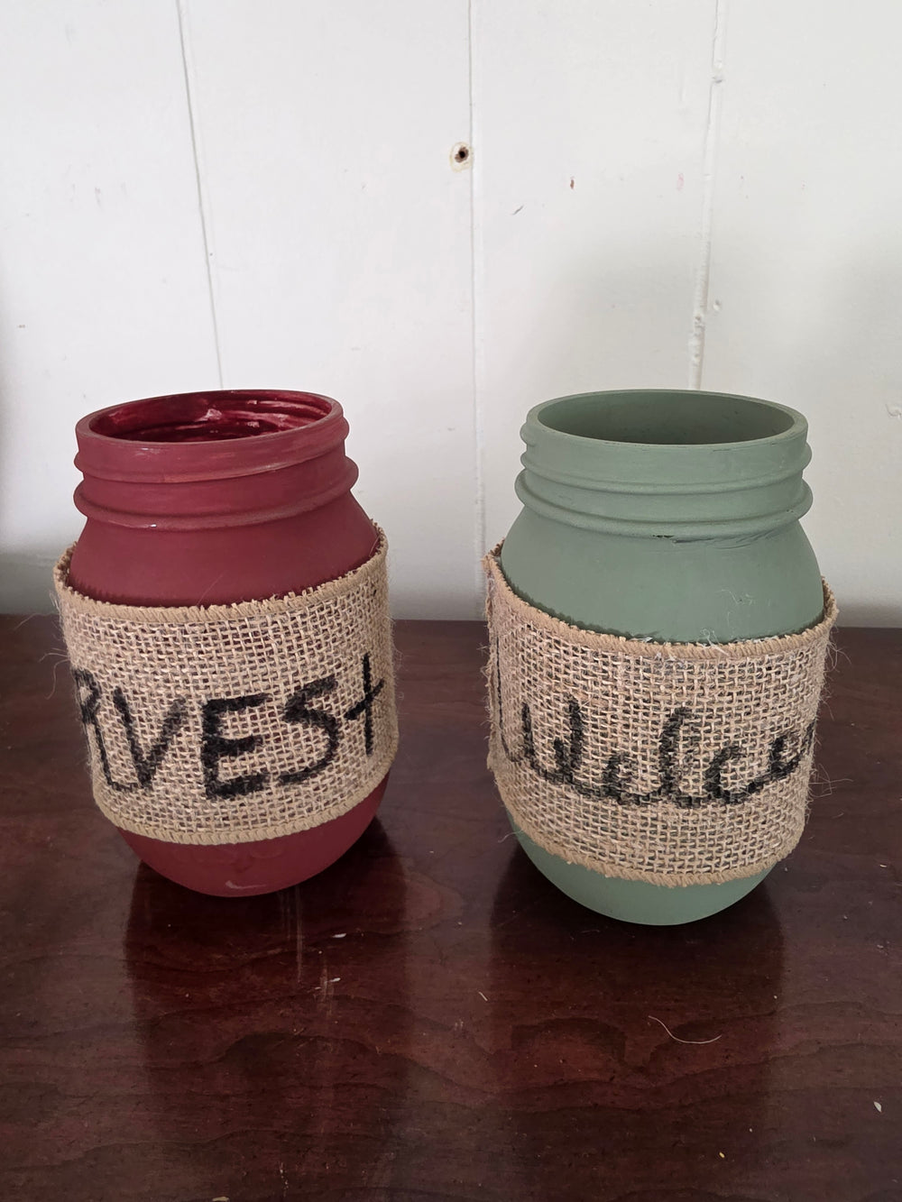 Lot #134 Farmhouse Autumn Mason Jar Table Centerpieces