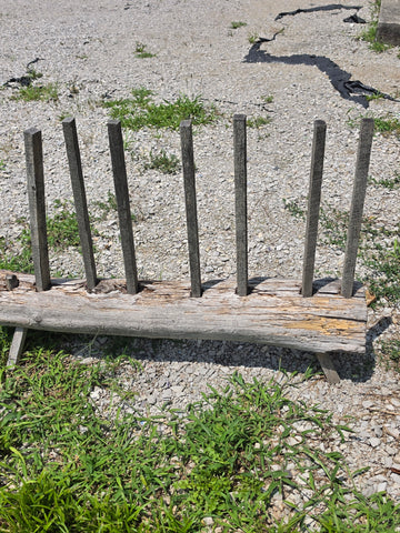 Rustic Wooden Log Boot Rack