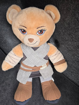 Build-A-Bear Star Wars Rey Teddy Bear Plush Scavenger Outfit Collectible Tan
