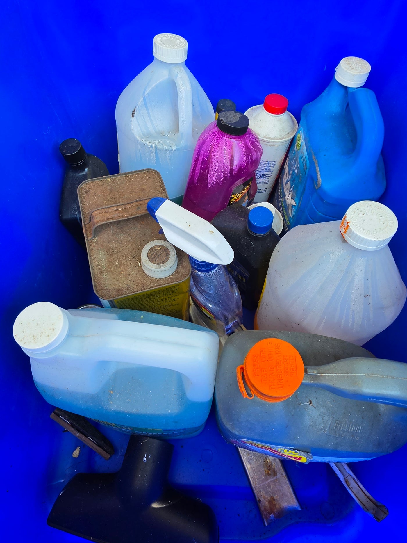 Assorted Automotive Fluids, Solvents & Car Care Supplies Lot