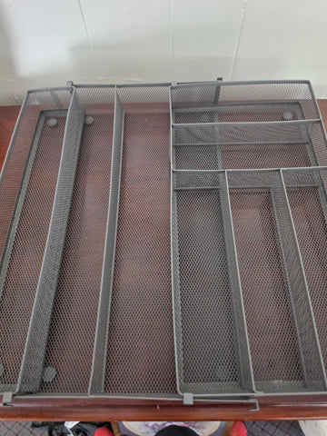 Steel Mesh Silverware & Utensil Drawer Organizer - Expandable