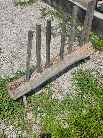 Rustic Wooden Log Boot Rack