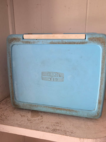 Vintage 1982 Smurfs Light Blue Plastic Lunchbox Thermos Peyton SEPP