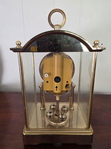 Vintage Alan Roberts Brass Torsion/Anniversary Clock ("Tempus Fugit")